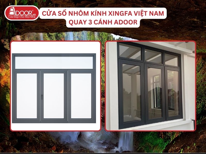 Cửa Sổ Mở Quay 3 Cánh Nhôm Kính Xingfa Tại Gia Nghĩa Hệ Việt Nam Adoor Cửa Sổ Mở Quay 3 Cánh Nhôm Kính Xingfa Tại Gia Nghĩa Hệ Việt Nam Adoor
