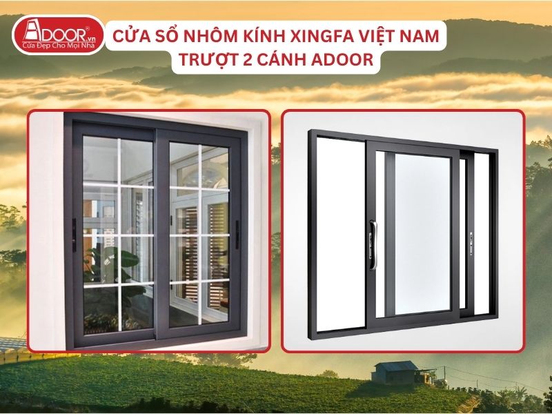 Cửa Sổ Mở Trượt 2 Cánh Nhôm Kính Xingfa Tại Bảo Lộc Hệ Việt Nam Adoor