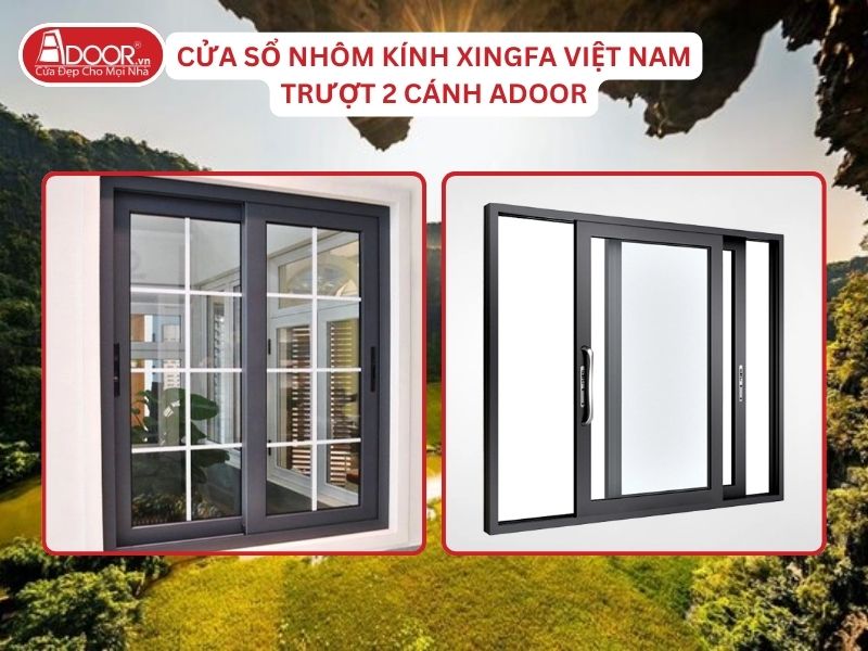 Cửa Sổ Mở Trượt 2 Cánh Nhôm Kính Xingfa Tại Hoa Lư Hệ Việt Nam Adoor