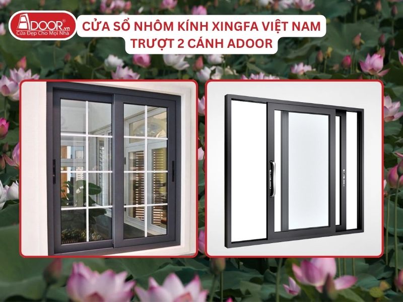 Cửa Sổ Mở Trượt 2 Cánh Nhôm Kính Xingfa Tại Thái Bình Hệ Việt Nam Adoor