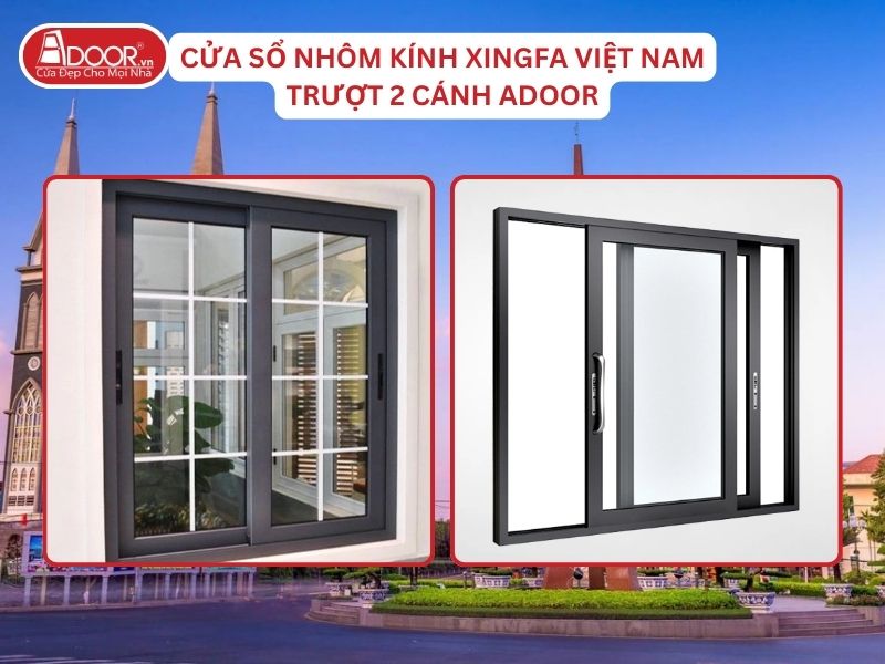Cửa Sổ Mở Trượt 2 Cánh Nhôm Kính Xingfa Tại Thuận An Hệ Việt Nam Adoor