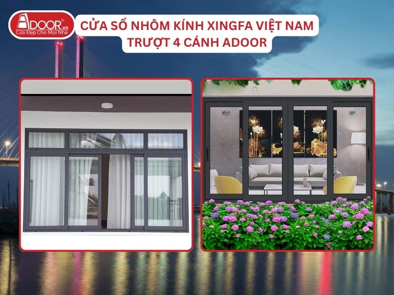 Cửa Sổ Mở Trượt 4 Cánh Nhôm Kính Xingfa Tại Cao Lãnh Hệ Việt Nam Adoor Cửa Sổ Mở Trượt 4 Cánh Nhôm Kính Xingfa Tại Cao Lãnh Hệ Việt Nam Adoor