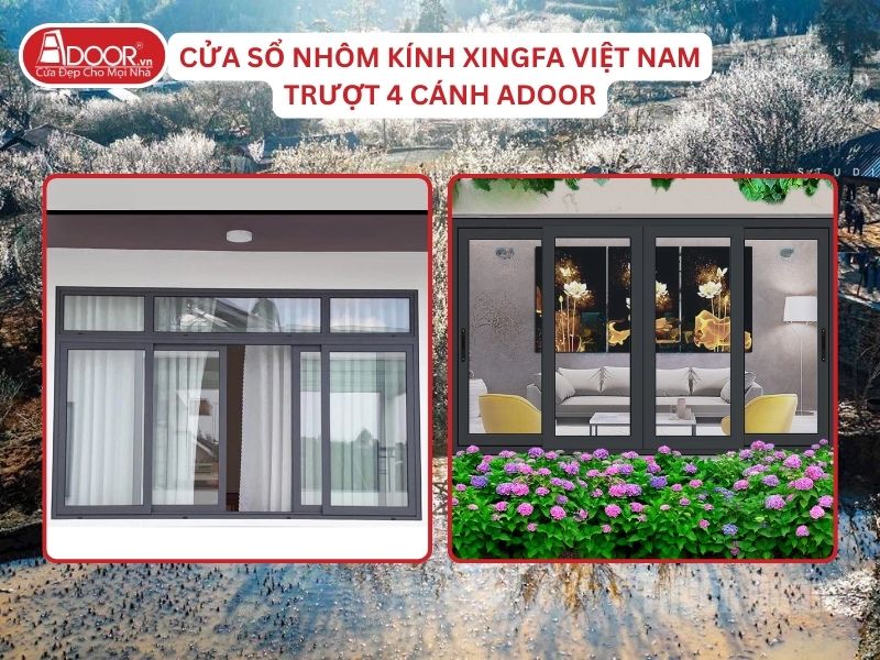 Cửa Sổ Mở Trượt 4 Cánh Nhôm Kính Xingfa Tại Tuyên Quang Hệ Việt Nam Adoor Cửa Sổ Mở Trượt 4 Cánh Nhôm Kính Xingfa Tại Tuyên Quang Hệ Việt Nam Adoor