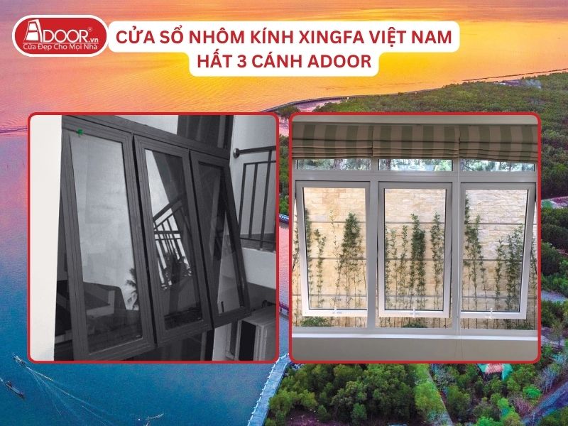 Cửa Sổ Mở Hất 3 Cánh Adoor Nhôm Kính Xingfa Tại Cà Mau Nhôm Việt Nam Cửa Sổ Mở Hất 3 Cánh Adoor Nhôm Kính Xingfa Tại Cà Mau Nhôm Việt Nam