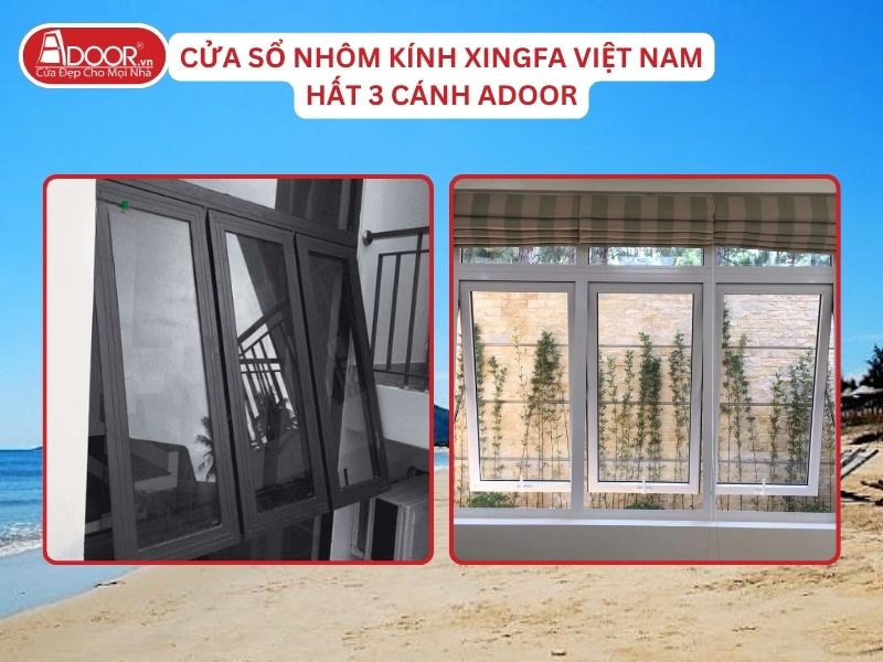 Cửa Sổ Mở Hất 3 Cánh Adoor Nhôm Kính Xingfa Tại Hà Tĩnh Nhôm Việt Nam Cửa Sổ Mở Hất 3 Cánh Adoor Nhôm Kính Xingfa Tại Hà Tĩnh Nhôm Việt Nam