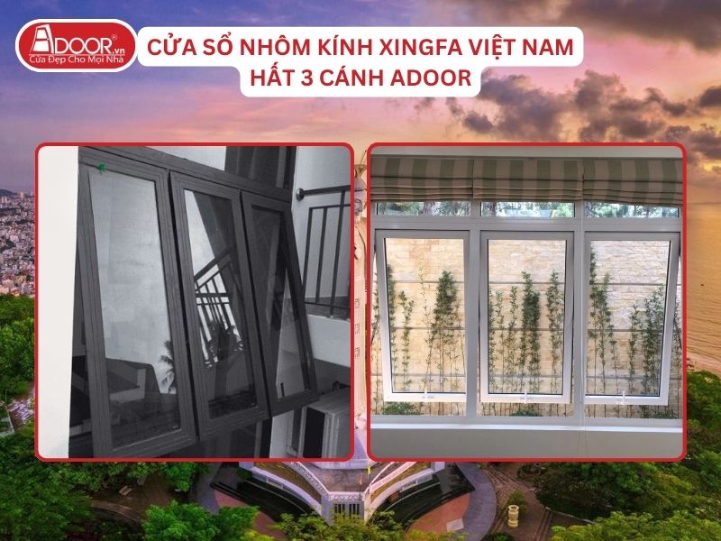 Cửa Sổ Mở Hất 3 Cánh Adoor Nhôm Kính Xingfa Tại Vũng Tàu Nhôm Việt Nam Cửa Sổ Mở Hất 3 Cánh Adoor Nhôm Kính Xingfa Tại Vũng Tàu Nhôm Việt Nam