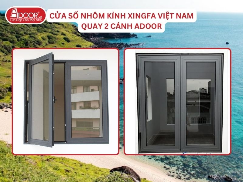 Cửa Sổ Mở Quay 2 Cánh Adoor Nhôm Kính Xingfa Tại Bình Thuận Nhôm Việt Nam Cửa Sổ Mở Quay 2 Cánh Adoor Nhôm Kính Xingfa Tại Bình Thuận Nhôm Việt Nam