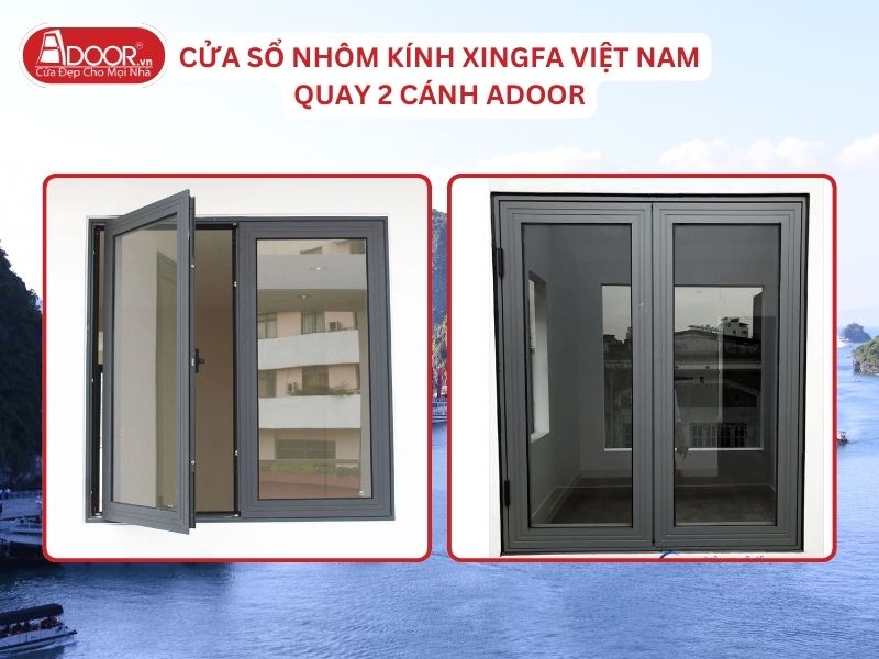 Cửa Sổ Nhôm Kính Xingfa Việt Nam Quay 2 Cánh Adoor Tại Quảng Ninh Cửa Sổ Nhôm Kính Xingfa Việt Nam Quay 2 Cánh Adoor Tại Quảng Ninh