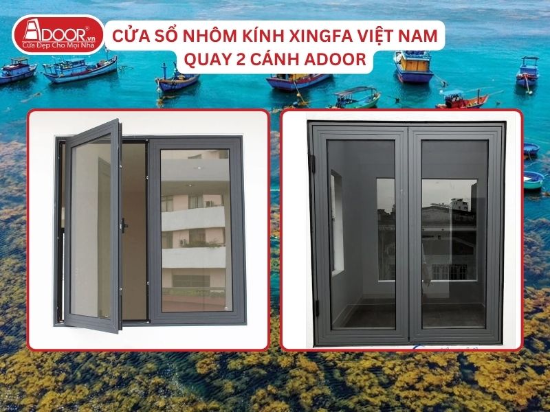 Cửa Sổ Mở Quay 2 Cánh Adoor Nhôm Kính Xingfa Tại Quy Nhơn Nhôm Việt Nam Cửa Sổ Mở Quay 2 Cánh Adoor Nhôm Kính Xingfa Tại Quy Nhơn Nhôm Việt Nam