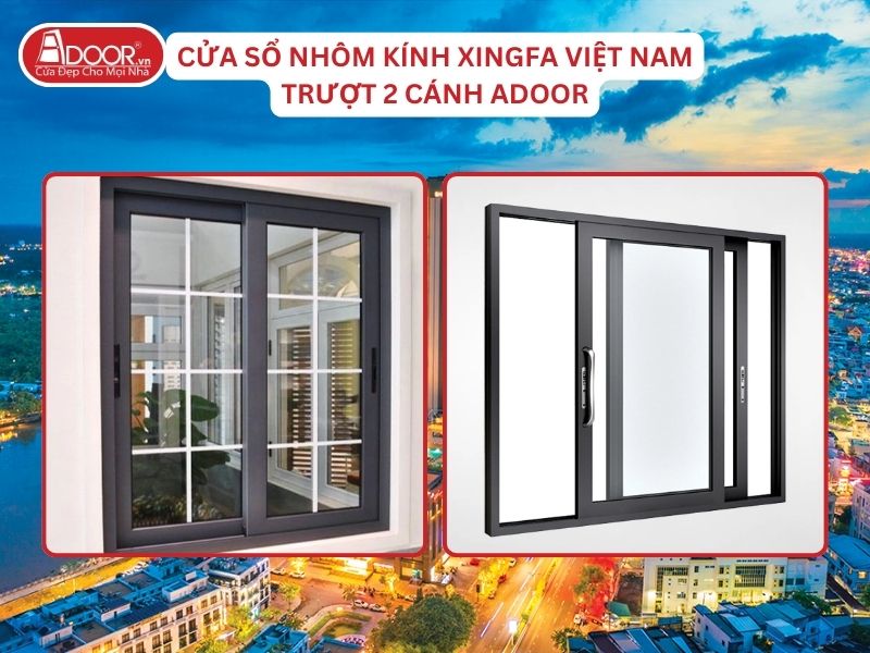 Cửa Sổ Trượt 2 Cánh Adoor Nhôm Kính Xingfa Tại Cần Thơ Nhôm Việt Nam