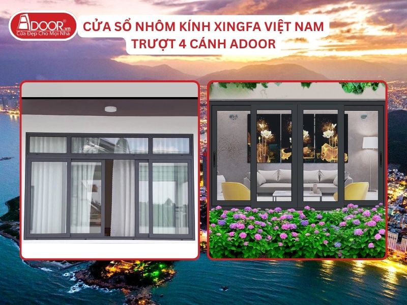 Cửa Sổ Mở Trượt 4 Cánh Adoor Nhôm Kính Xingfa Việt Nam Tại Nha Trang Nhôm Việt Nam Cửa Sổ Mở Trượt 4 Cánh Adoor Nhôm Kính Xingfa Việt Nam Tại Nha Trang Nhôm Việt Nam