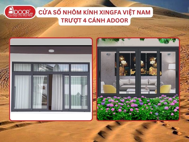 Cửa Sổ Mở Trượt 4 Cánh Adoor Nhôm Kính Xingfa Tại Phan Thiết Nhôm Việt Nam Cửa Sổ Mở Trượt 4 Cánh Adoor Nhôm Kính Xingfa Tại Phan Thiết Nhôm Việt Nam