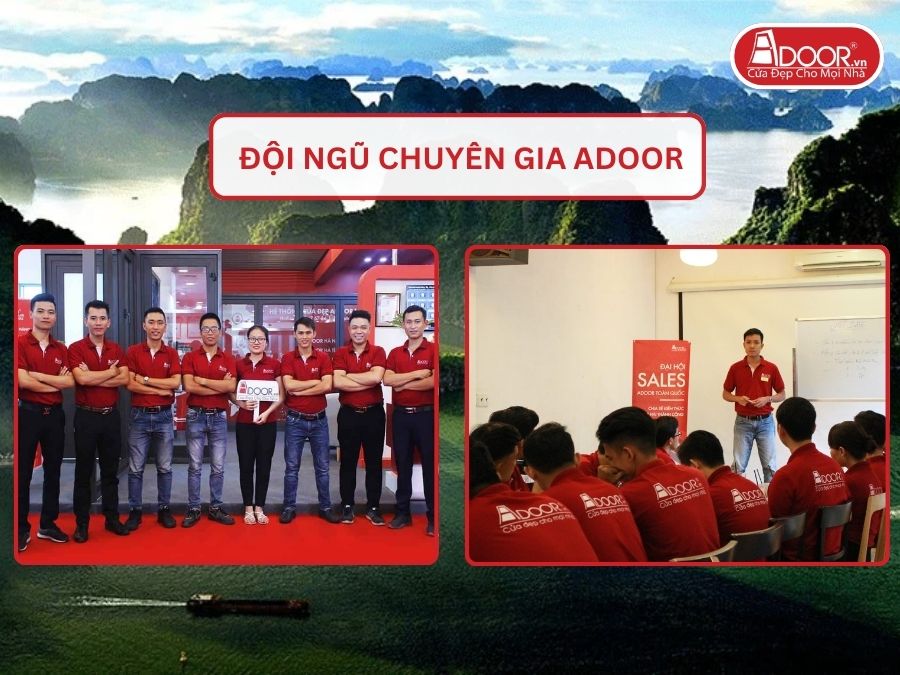 Đội ngũ Adoor chuyên nghiệp phục vụ khách hàng tại Hạ Long