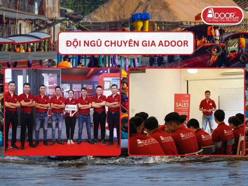 Đội ngũ Adoor chuyên nghiệp phục vụ khách hàng tại Long Xuyên