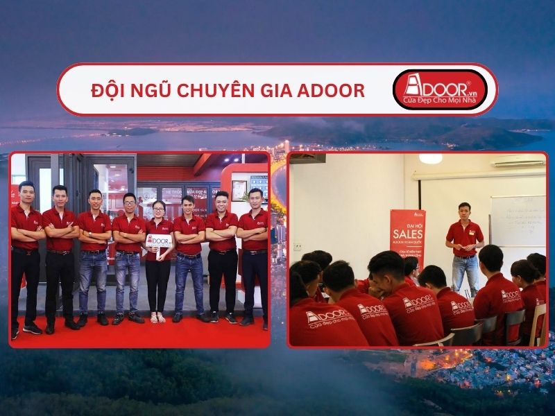 Đội ngũ Adoor chuyên nghiệp phục vụ khách hàng tại Quy Nhơn