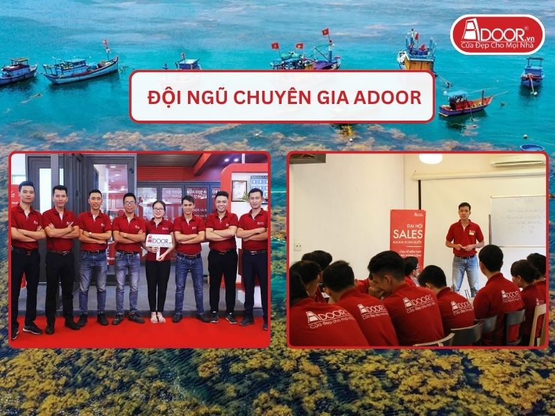 Đội ngũ Adoor chuyên nghiệp phục vụ khách hàng tại Quy Nhơn