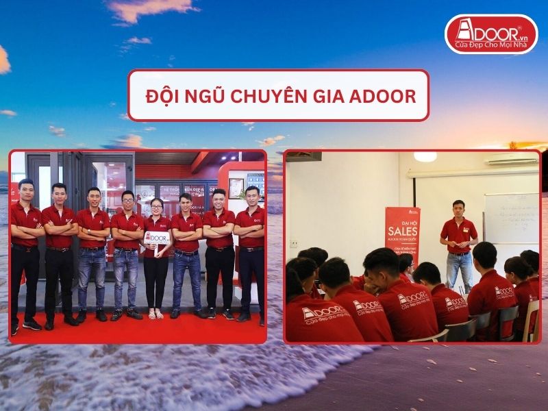 Đội ngũ Adoor chuyên nghiệp phục vụ khách hàng tại Sầm Sơn