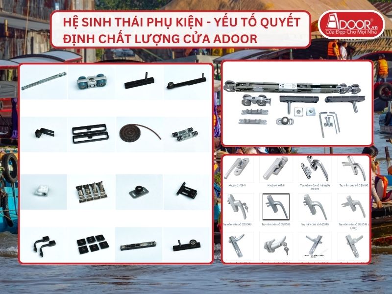 Hệ Sinh Thái Phụ Kiện - Yếu Tố Quyết Định Chất Lượng Cửa Adoor Tại Long Xuyên