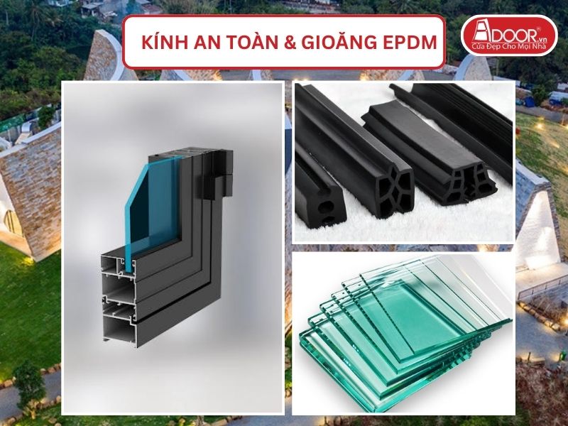 Kính An Toàn Và Gioăng EPDM Kín Khít Đi Kèm Cửa Nhôm Kính Xingfa Tại Buôn Ma Thuột Hệ Việt Nam Adoor