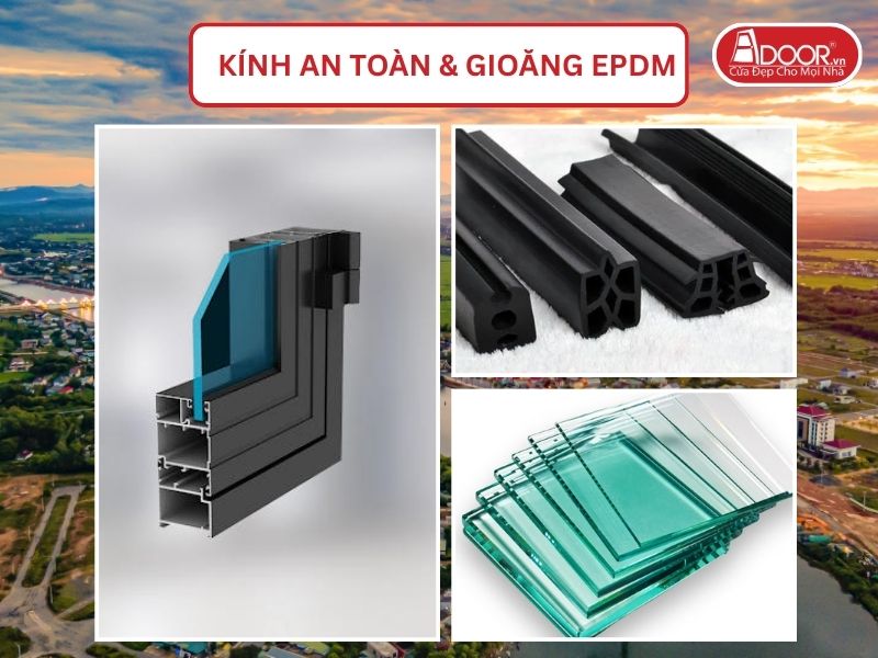Kính An Toàn Và Gioăng EPDM Kín Khít Đi Kèm Cửa Nhôm Kính Xingfa Tại Đông Hà Hệ Việt Nam Adoor