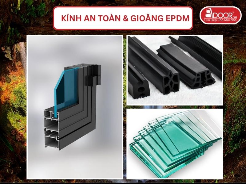 Kính An Toàn Và Gioăng EPDM Kín Khít Đi Kèm Cửa Nhôm Kính Xingfa Tại Gia Nghĩa Hệ Việt Nam Adoor