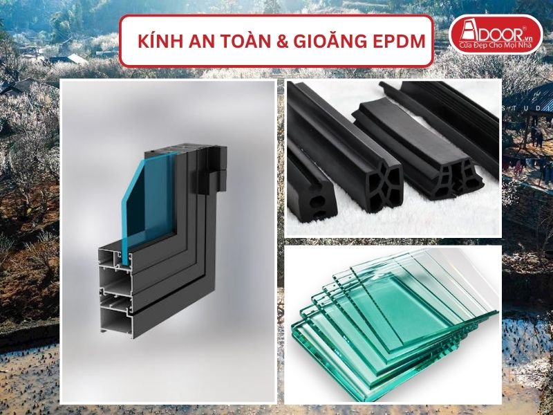 Kính An Toàn Và Gioăng EPDM Kín Khít Đi Kèm Cửa Nhôm Kính Xingfa Tại Hệ Việt Nam Adoor Tuyên Quang