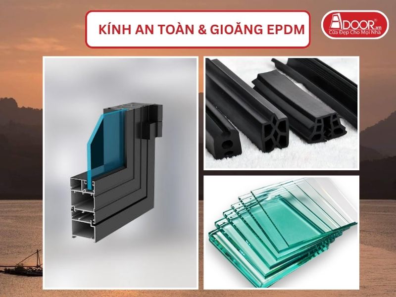 Kính An Toàn Và Gioăng EPDM Kín Khít Đi Kèm Cửa Nhôm Kính Xingfa Tại Hòa Bình Hệ Việt Nam Adoor