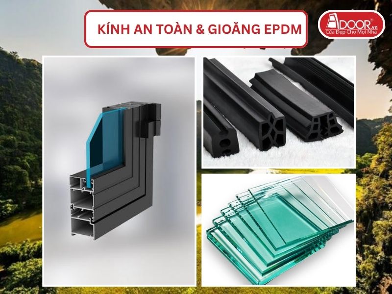 Kính An Toàn Và Gioăng EPDM Kín Khít Đi Kèm Cửa Nhôm Kính Xingfa Tại Hoa Lư Hệ Việt Nam Adoor