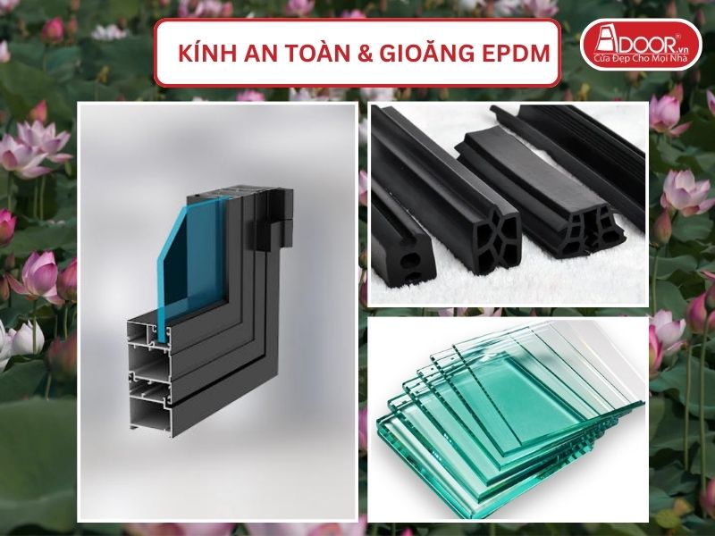 Kính An Toàn Và Gioăng EPDM Kín Khít Đi Kèm Cửa Nhôm Kính Xingfa Tại Thái Bình Hệ Việt Nam Adoor