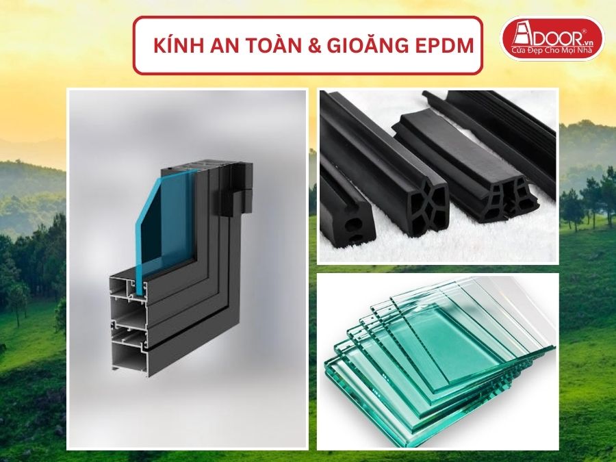 Kính An Toàn Và Gioăng EPDM Kín Khít Đi Kèm Cửa Nhôm Kính Xingfa Tại Uông Bí Hệ Việt Nam Adoor