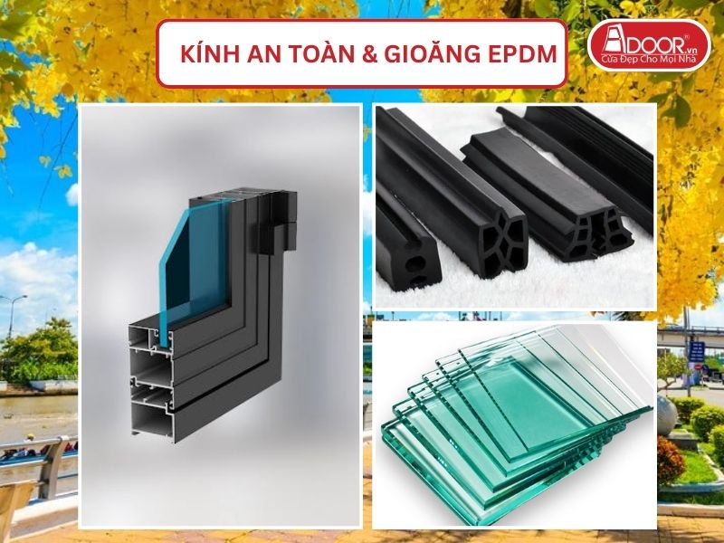 Kính An Toàn Và Gioăng EPDM Kín Khít Đi Kèm Cửa Nhôm Kính Xingfa Tại Vị Thanh Hệ Việt Nam Adoor