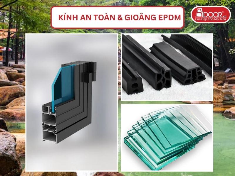Kính An Toàn Và Gioăng EPDM Kín Khít Đi Kèm Cửa Nhôm Kính Xingfa Tại Biên Hòa Nhôm Việt Nam