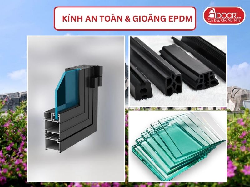 Kính An Toàn Và Gioăng EPDM Kín Khít Đi Kèm Cửa Nhôm Kính Xingfa Tại Quảng Nam Nhôm Việt Nam