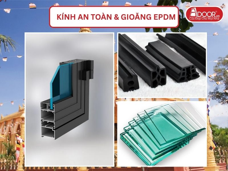 Kính An Toàn Và Gioăng EPDM Kín Khít Đi Kèm Cửa Nhôm Kính Xingfa Tại Trà Vinh Nhôm Việt Nam