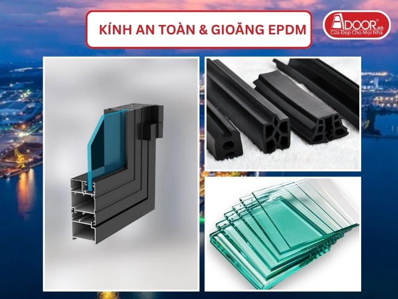 Kính An Toàn Và Gioăng EPDM Kín Khít Đi Kèm Cửa Nhôm Kính Xingfa Tại Quảng Ngãi Nhôm Việt Nam