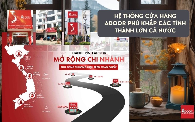 Mạng lưới của Adoor trải rộng khắp các nẻo đường Thừa Thiên, giúp bạn dễ dàng tiếp cận dòng cửa nhôm kính Xingfa Huế (nhập khẩu) chính hãng.
