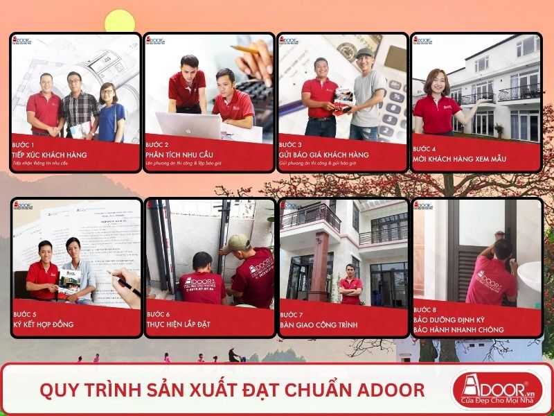 Quy trình Adoor phục vụ khách hàng tại Bắc Giang