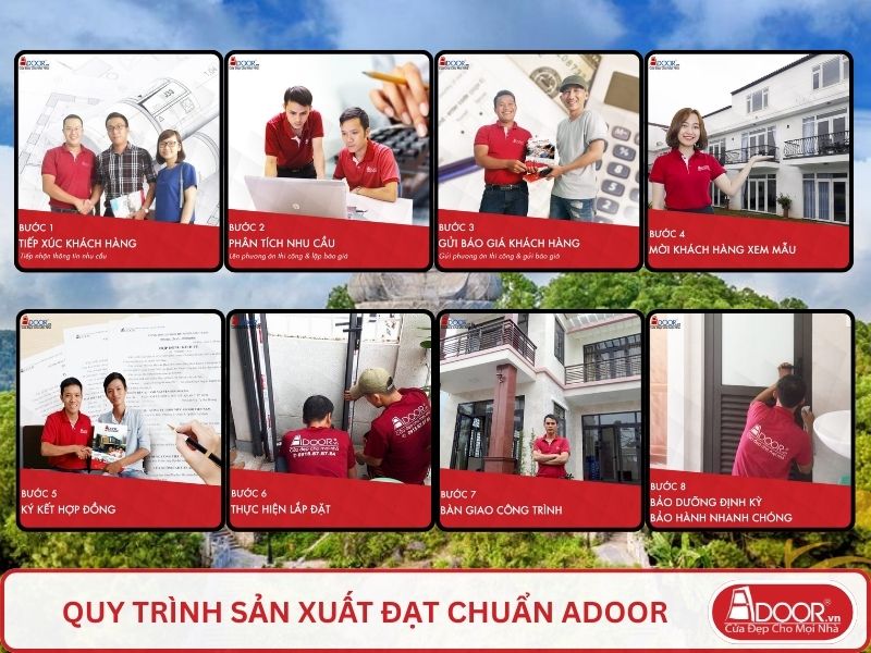 Quy trình Adoor phục vụ khách hàng tại Bắc Ninh