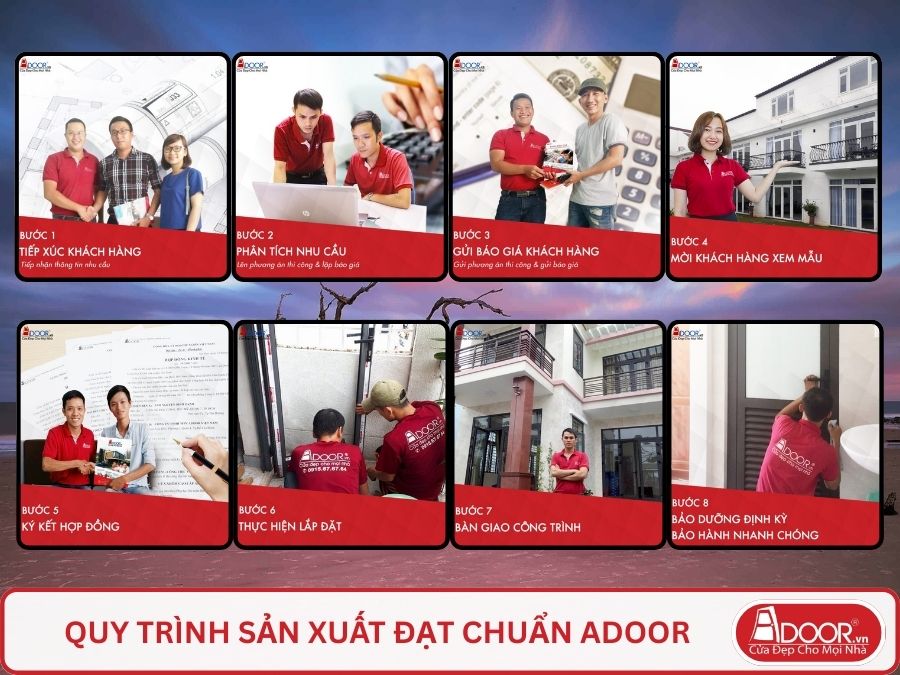 Quy trình Adoor phục vụ khách hàng tại Cẩm Phả
