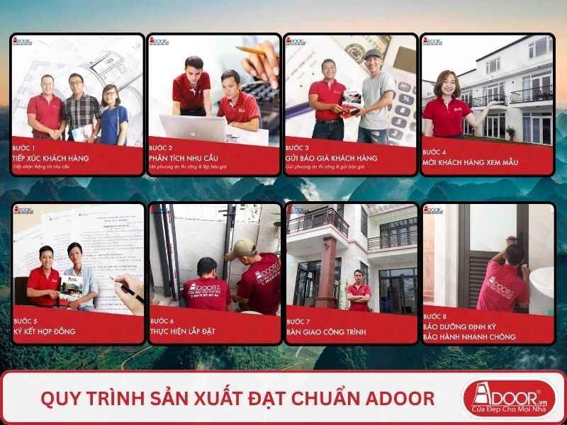Quy trình Adoor phục vụ khách hàng tại Cao Bằng