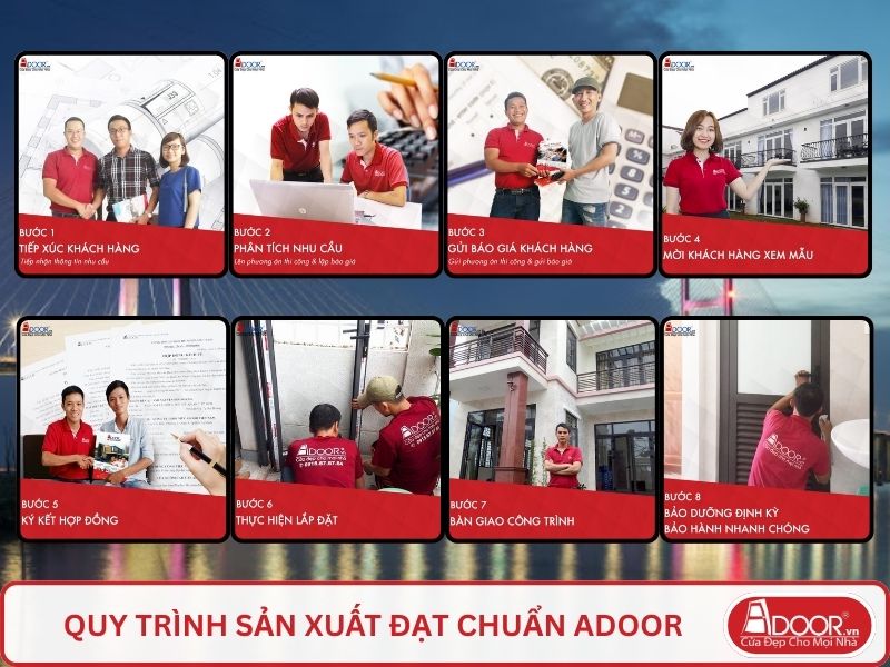Quy trình Adoor phục vụ khách hàng tại Cao Lãnh