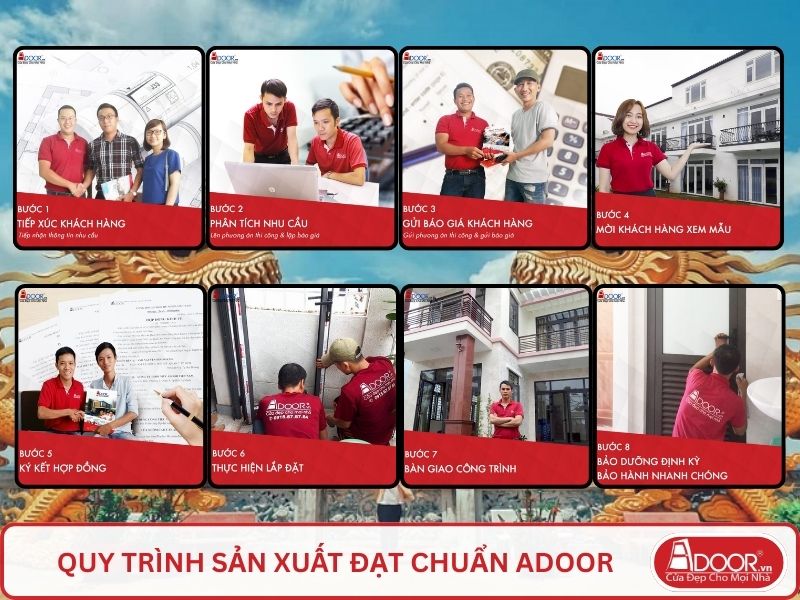 Quy trình Adoor phục vụ khách hàng tại Dĩ An