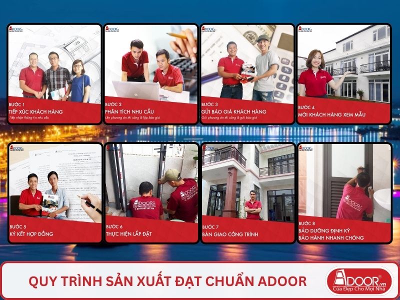 Quy trình Adoor phục vụ khách hàng tại Đồng Hới