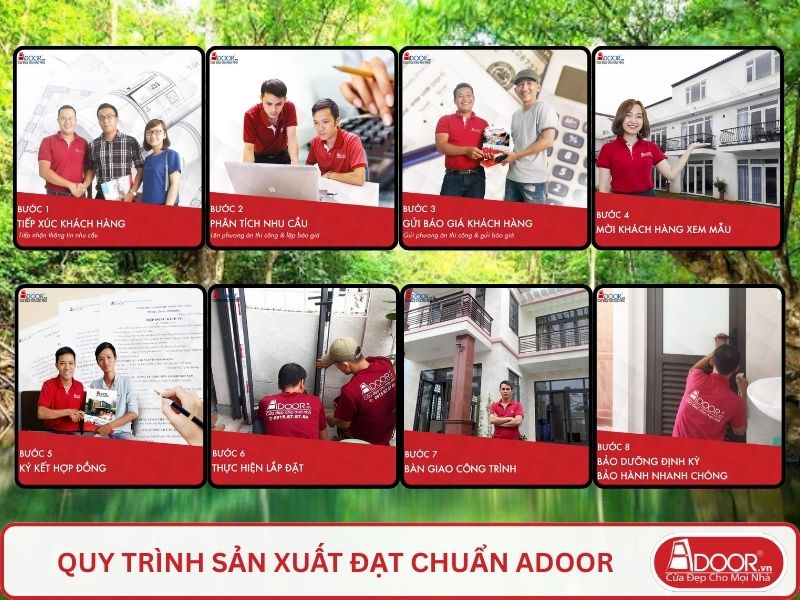 Quy trình Adoor phục vụ khách hàng tại Đồng Xoài