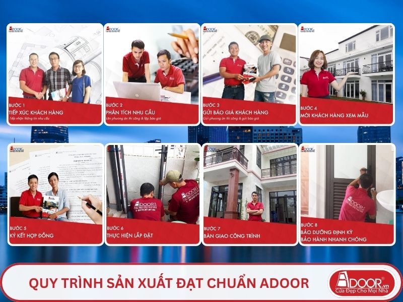 Quy trình Adoor phục vụ khách hàng tại Hồ Chí Minh