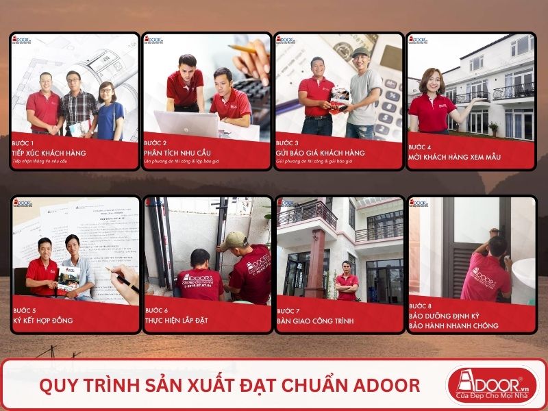 Quy trình Adoor phục vụ khách hàng tại Hòa Bình