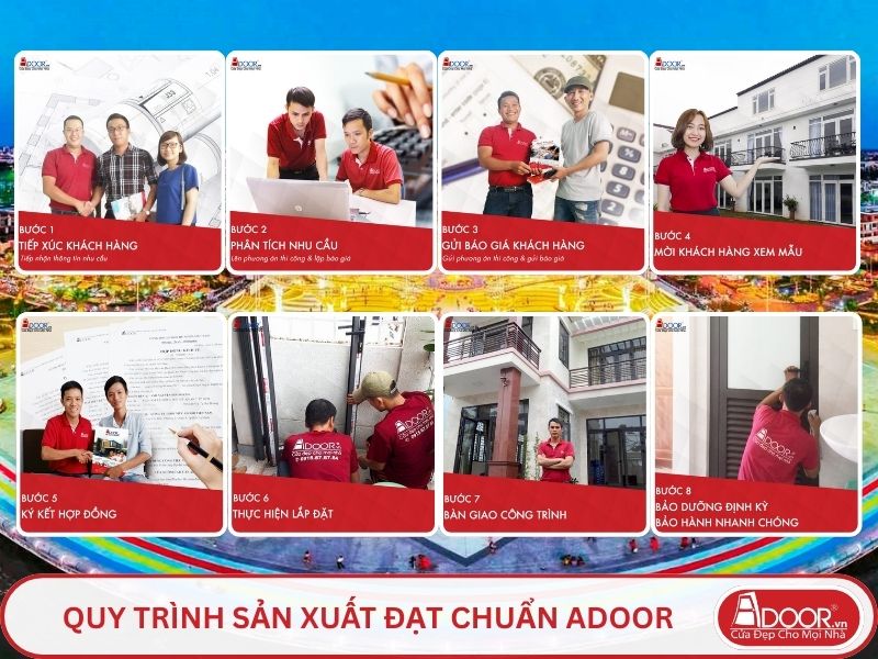 Quy trình Adoor phục vụ khách hàng tại Kiên Giang