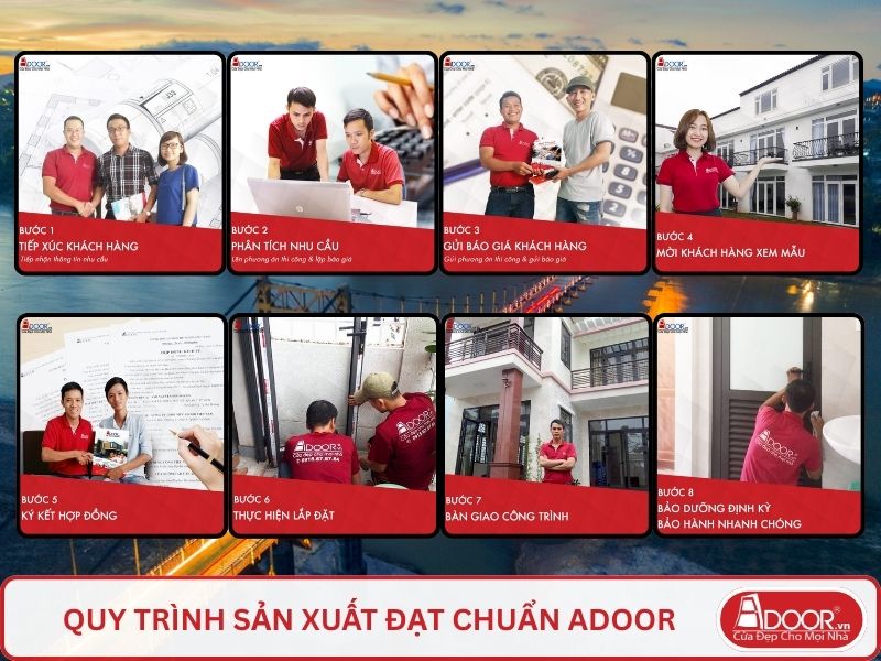Quy trình Adoor phục vụ khách hàng tại Kon Tum