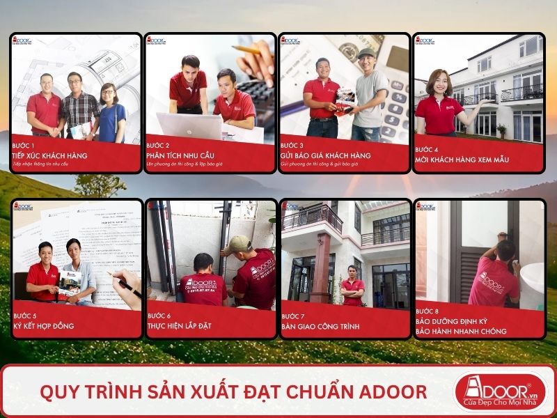 Quy trình Adoor phục vụ khách hàng tại Lâm Đồng
