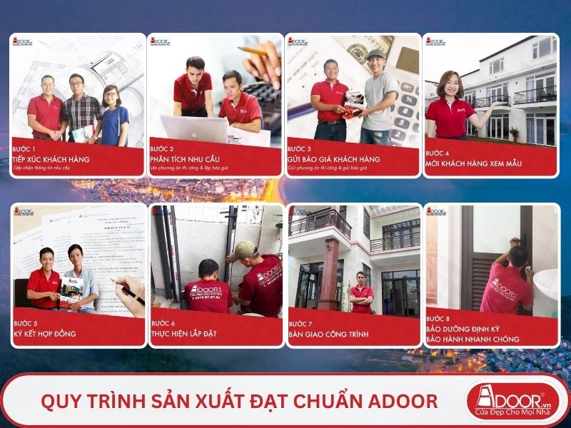 Quy trình Adoor phục vụ khách hàng tại Quy Nhơn